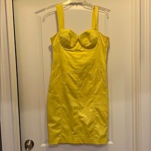 Marciano bright yellow form fitting dress!